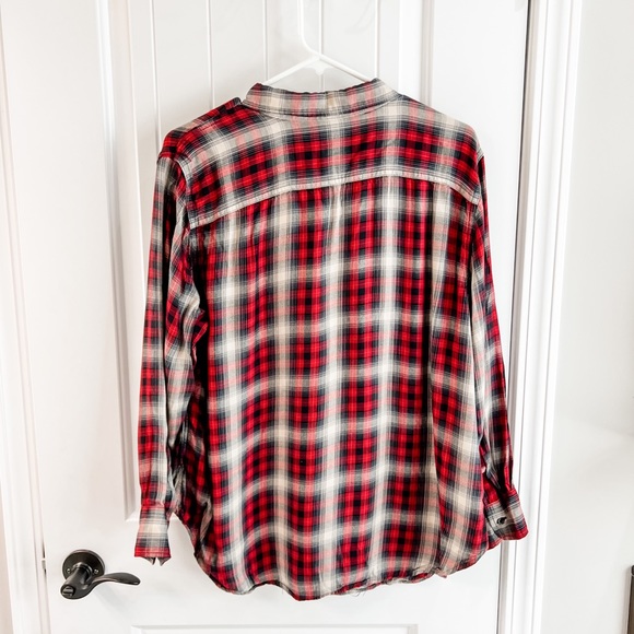 Lauren Ralph Lauren Red Plaid Long Sleeve Button Down Top Size 2X - Picture 2 of 8